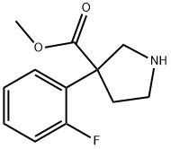 3-Pyrrolidinecarboxylic acid, 3-(2-fluorophenyl)-, methyl ester Structure