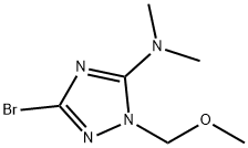 1H-1,2,4-Triazol-5-amine, 3-bromo-1-(methoxymethyl)-N,N-dimethyl- Structure