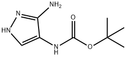 tert-butyl (3-amino-1H-pyrazol-4-yl)carbamate Structure