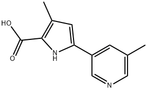 1H-Pyrrole-2-carboxylic acid, 3-methyl-5-(5-methyl-3-pyridinyl)- Structure