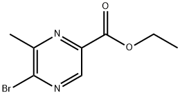 2-Pyrazinecarboxylic acid, 5-bromo-6-methyl-, ethyl ester Structure