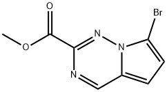Pyrrolo[2,1-f][1,2,4]triazine-2-carboxylic acid, 7-bromo-, methyl ester 구조식 이미지