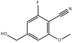 Benzonitrile, 2-fluoro-4-(hydroxymethyl)-6-methoxy- Structure