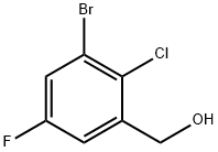 Benzenemethanol, 3-bromo-2-chloro-5-fluoro- Structure