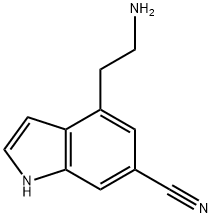 1H-Indole-6-carbonitrile, 4-(2-aminoethyl)- Structure