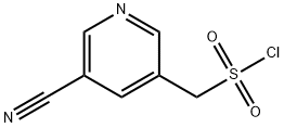 3-Pyridinemethanesulfonyl chloride, 5-cyano- Structure