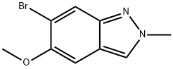 2H-Indazole, 6-bromo-5-methoxy-2-methyl- 구조식 이미지