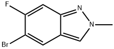 "2H-Indazole, 5-bromo-6-fluoro-2-methyl-  " Structure