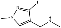1H-Pyrazole-4-methanamine, 3-iodo-N,1-dimethyl- 구조식 이미지