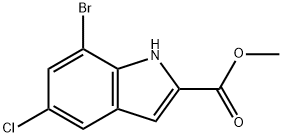 1H-Indole-2-carboxylic acid, 7-bromo-5-chloro-, methyl ester Structure