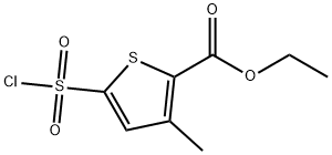 2-Thiophenecarboxylic acid, 5-(chlorosulfonyl)-3-methyl-, ethyl ester 구조식 이미지