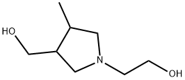 1-Pyrrolidineethanol, 3-(hydroxymethyl)-4-methyl- Structure