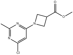 3-Azetidinecarboxylic acid, 1-(6-chloro-2-methyl-4-pyrimidinyl)-, methyl ester Structure