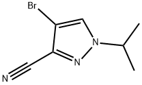 4-bromo-1-isopropyl-1H-pyrazole-3-carbonitrile 구조식 이미지