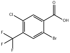 2-bromo-5-chloro-4-(trifluoromethyl)benzoic acid 구조식 이미지
