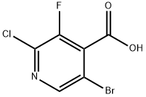 5-Bromo-2-chloro-3-fluoro-isonicotinic acid 구조식 이미지