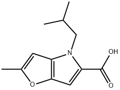 4H-Furo[3,2-b]pyrrole-5-carboxylic acid, 2-methyl-4-(2-methylpropyl)- Structure