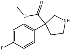 3-Pyrrolidinecarboxylic acid, 3-(4-fluorophenyl)-, methyl ester Structure