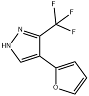 1H-Pyrazole, 4-(2-furanyl)-3-(trifluoromethyl)- Structure