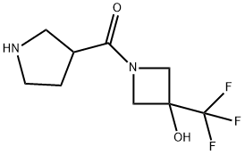 Methanone, [3-hydroxy-3-(trifluoromethyl)-1-azetidinyl]-3-pyrrolidinyl- Structure