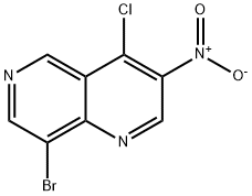 1,6-Naphthyridine, 8-bromo-4-chloro-3-nitro- 구조식 이미지