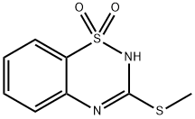 3-(Methylthio)-4H-benzo[e][1,2,4]thiadiazine 1,1-dioxide 구조식 이미지