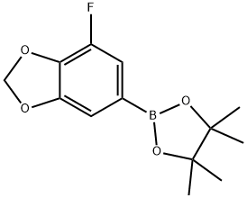 4-Fluoro-6-(4,4,5,5-tetramethyl-[1,3,2]dioxaborolan-2-yl)-benzo[1,3]dioxole 구조식 이미지