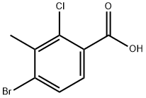 Benzoic acid, 4-bromo-2-chloro-3-methyl- Structure