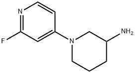 3-Piperidinamine, 1-(2-fluoro-4-pyridinyl)- Structure