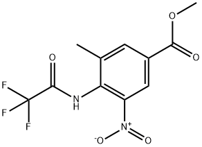 Benzoic acid, 3-methyl-5-nitro-4-[(2,2,2-trifluoroacetyl)amino]-, methyl ester Structure