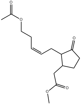 2-[(2Z)-5-(Acetyloxy)-2-penten-1-yl]-3-oxocyclopentaneacetic Acid Methyl Ester Structure