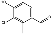 Benzaldehyde, 3-chloro-4-hydroxy-2-methyl- Structure