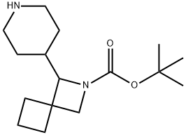 tert-butyl 1-(piperidin-4-yl)-2-azaspiro[3.3]heptane-2-carboxylate Structure