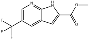 1H-Pyrrolo[2,3-b]pyridine-2-carboxylic acid, 5-(trifluoromethyl)-, methyl ester Structure