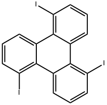 Triphenylene, 1,5,9-triiodo- Structure