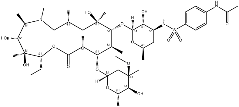 3'-N-Didesmethyl-3'-N-tosyl Azithromycin 구조식 이미지