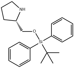 Pyrrolidine, 2-[[[(1,1-dimethylethyl)diphenylsilyl]oxy]methyl]-, (2S)- 구조식 이미지