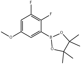 2,3-Difluoro-5-methoxyphenylboronic acid, pinacol ester Structure