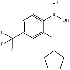 2-Cyclopentyloxy-4-(trifluoromethyl)phenylboronic acid 구조식 이미지