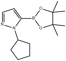 1-Cyclopentyl-1H-pyrazole-5-boronic acid, pinacol ester Structure