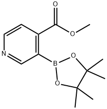 4-Pyridinecarboxylic acid, 3-(4,4,5,5-tetramethyl-1,3,2-dioxaborolan-2-yl)-, methyl ester Structure