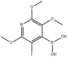 Boronic acid, B-(3-iodo-2,5,6-trimethoxy-4-pyridinyl)- Structure