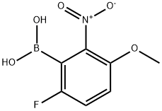 6-Fluoro-3-methoxy-2-nitrophenylboronic acid Structure