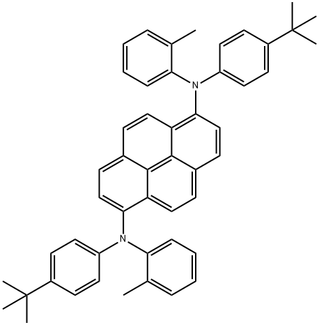 1,6-Pyrenediamine, N1,N6-bis[4-(1,1-dimethylethyl)phenyl]-N1,N6-bis(2-methylphenyl)- 구조식 이미지