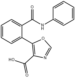 4-Oxazolecarboxylic acid, 5-[2-[(phenylamino)carbonyl]phenyl]- Structure