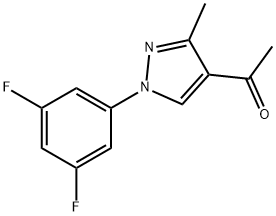 Ethanone, 1-[1-(3,5-difluorophenyl)-3-methyl-1H-pyrazol-4-yl]- Structure