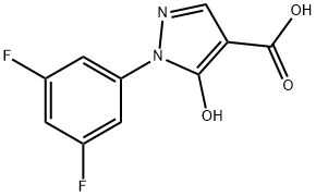 1H-Pyrazole-4-carboxylic acid, 1-(3,5-difluorophenyl)-5-hydroxy- Structure