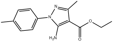 1H-Pyrazole-4-carboxylic acid, 5-amino-3-methyl-1-(4-methylphenyl)-, ethyl ester Structure