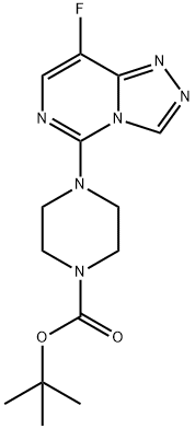 1-Piperazinecarboxylic acid, 4-(8-fluoro-1,2,4-triazolo[4,3-c]pyrimidin-5-yl)-, 1,1-dimethylethyl ester Structure