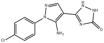 3H-1,2,4-Triazol-3-one, 5-[5-amino-1-(4-chlorophenyl)-1H-pyrazol-4-yl]-1,2-dihydro- Structure